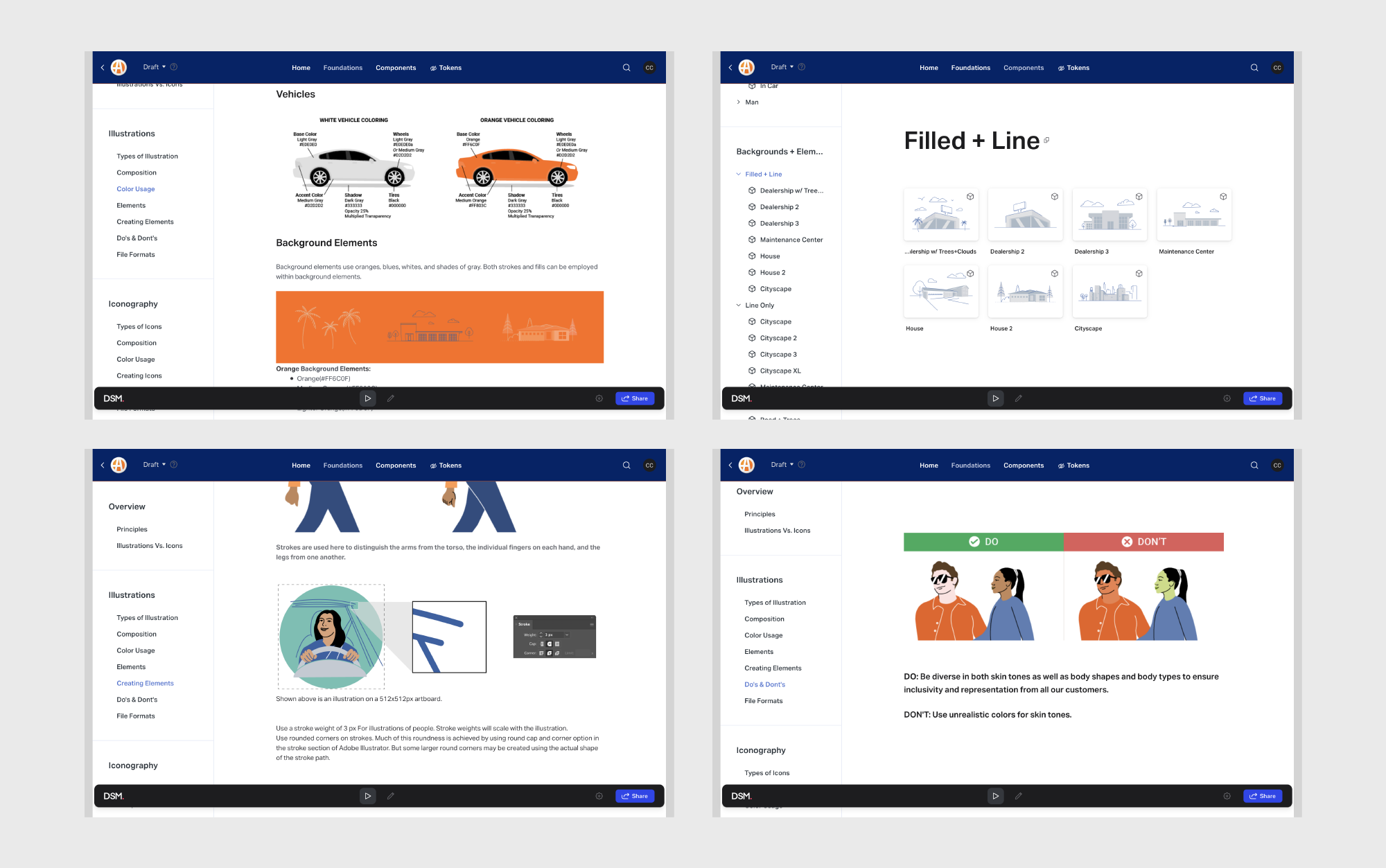 Style Guide pages