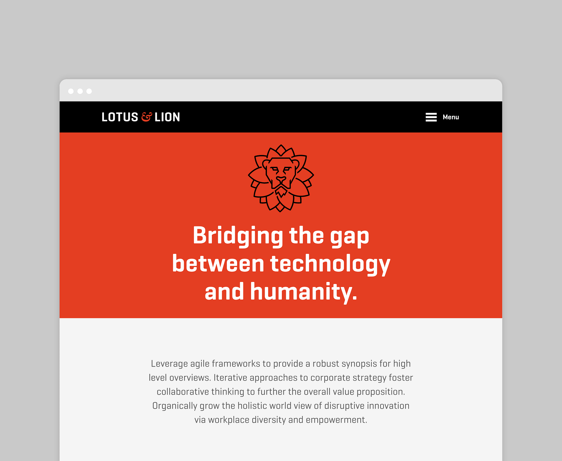 Lotus & Lion website