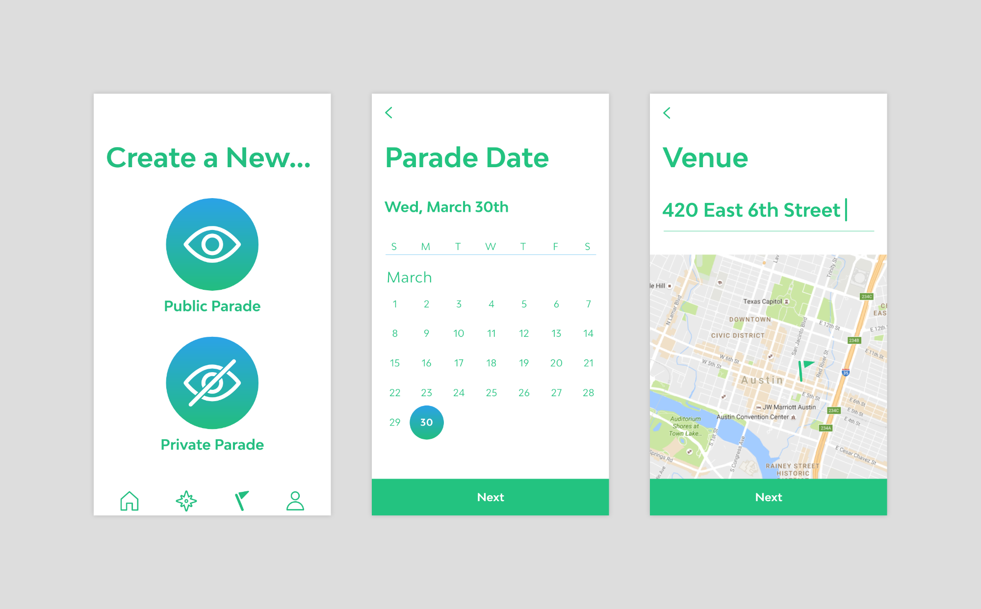 Create New Parade