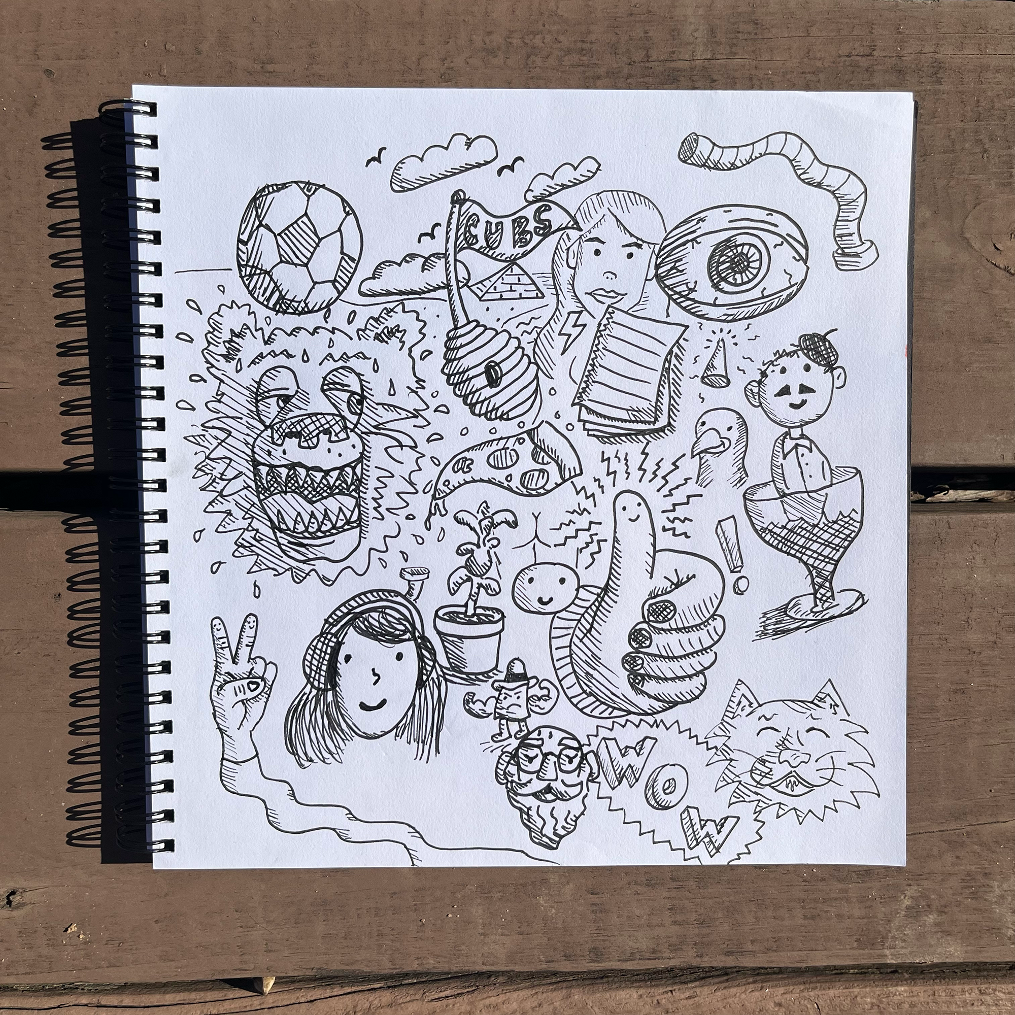 line drawing sketchbook