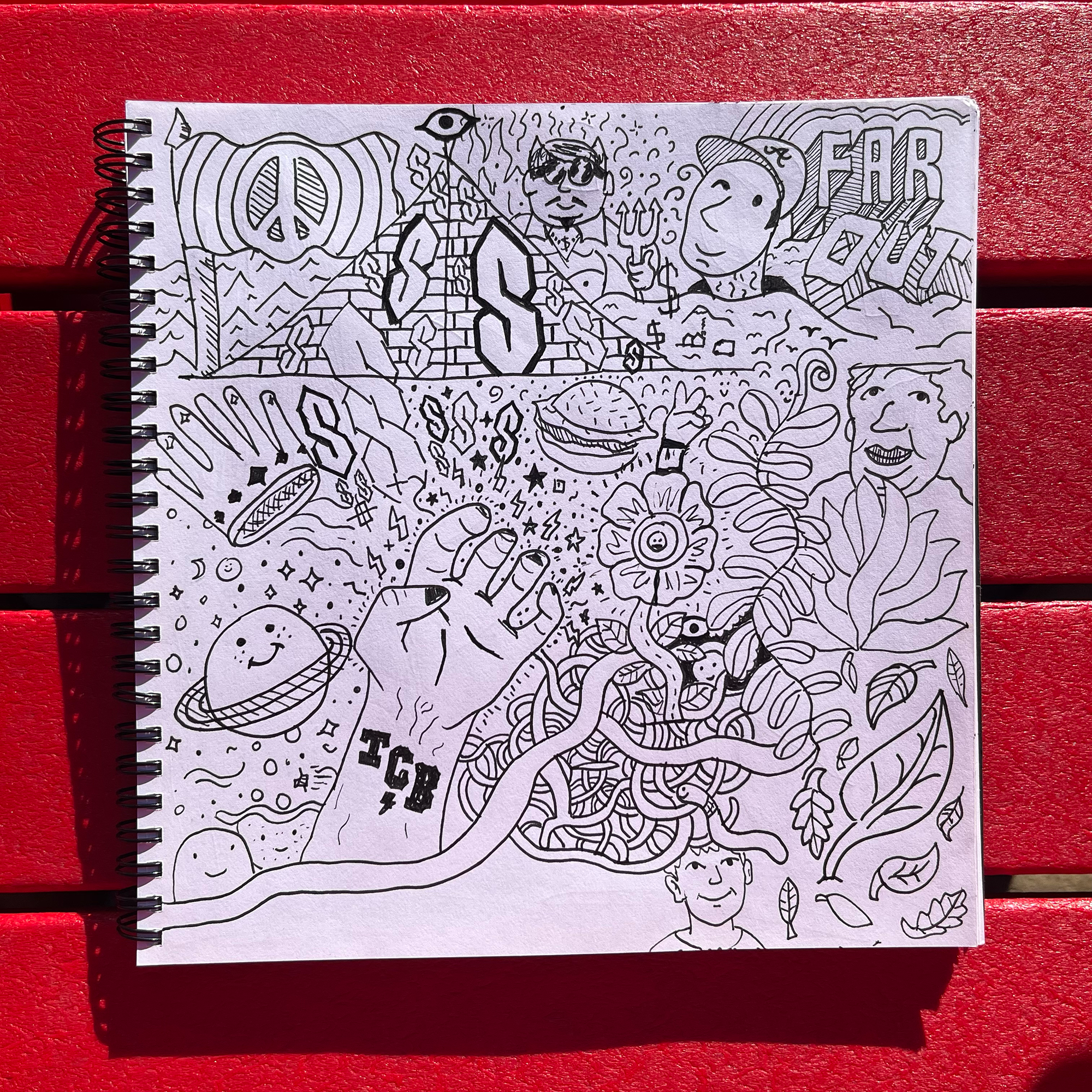 line drawing sketchbook