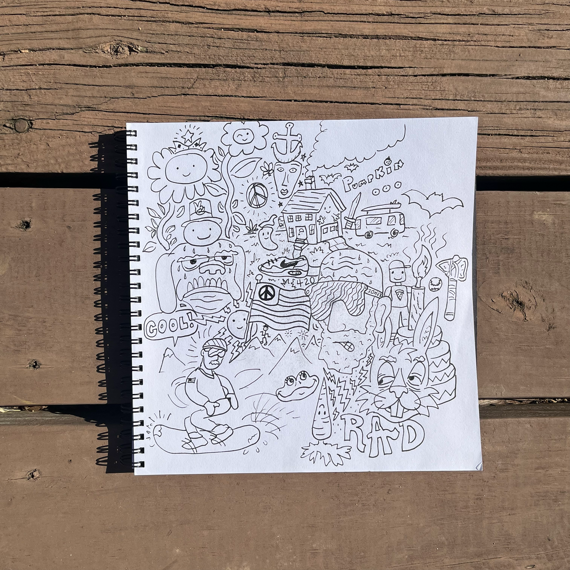 line drawing sketchbook