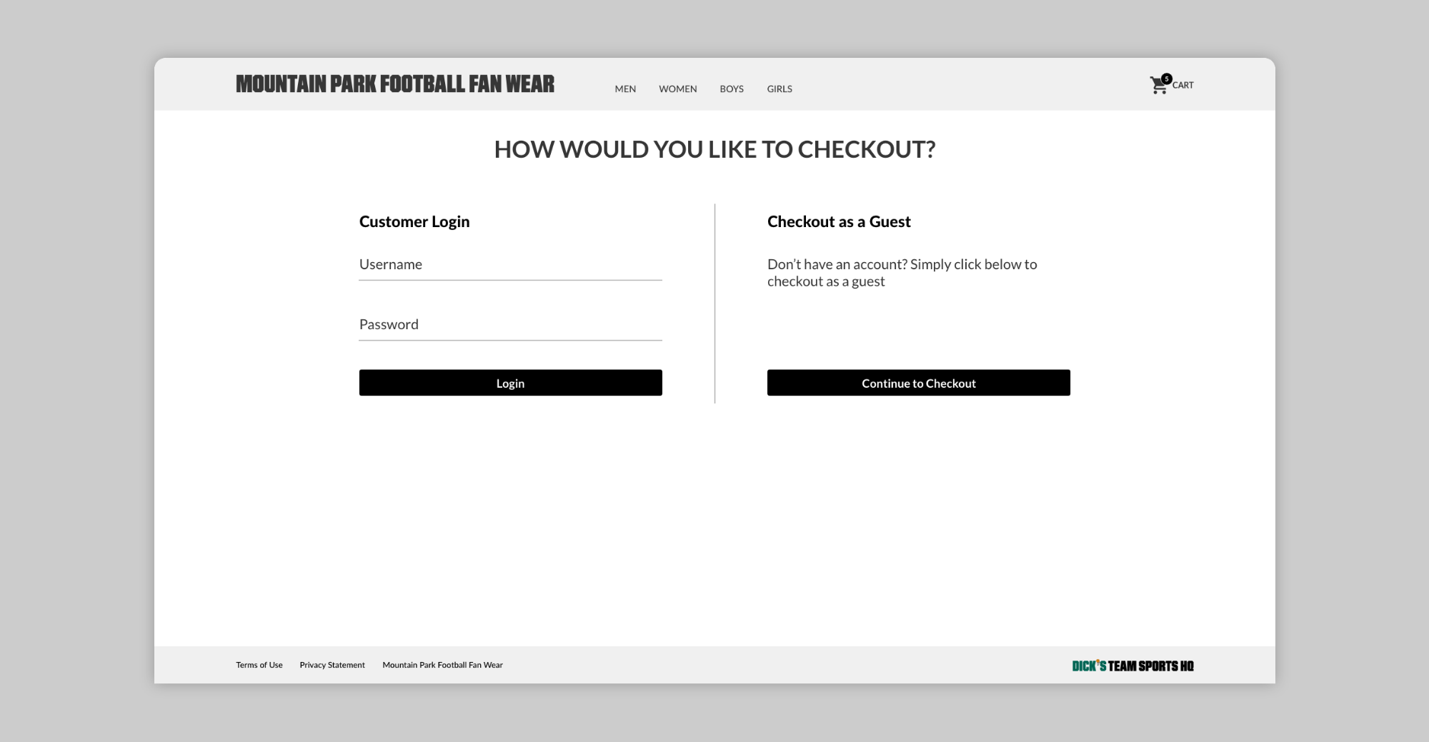 guest checkout