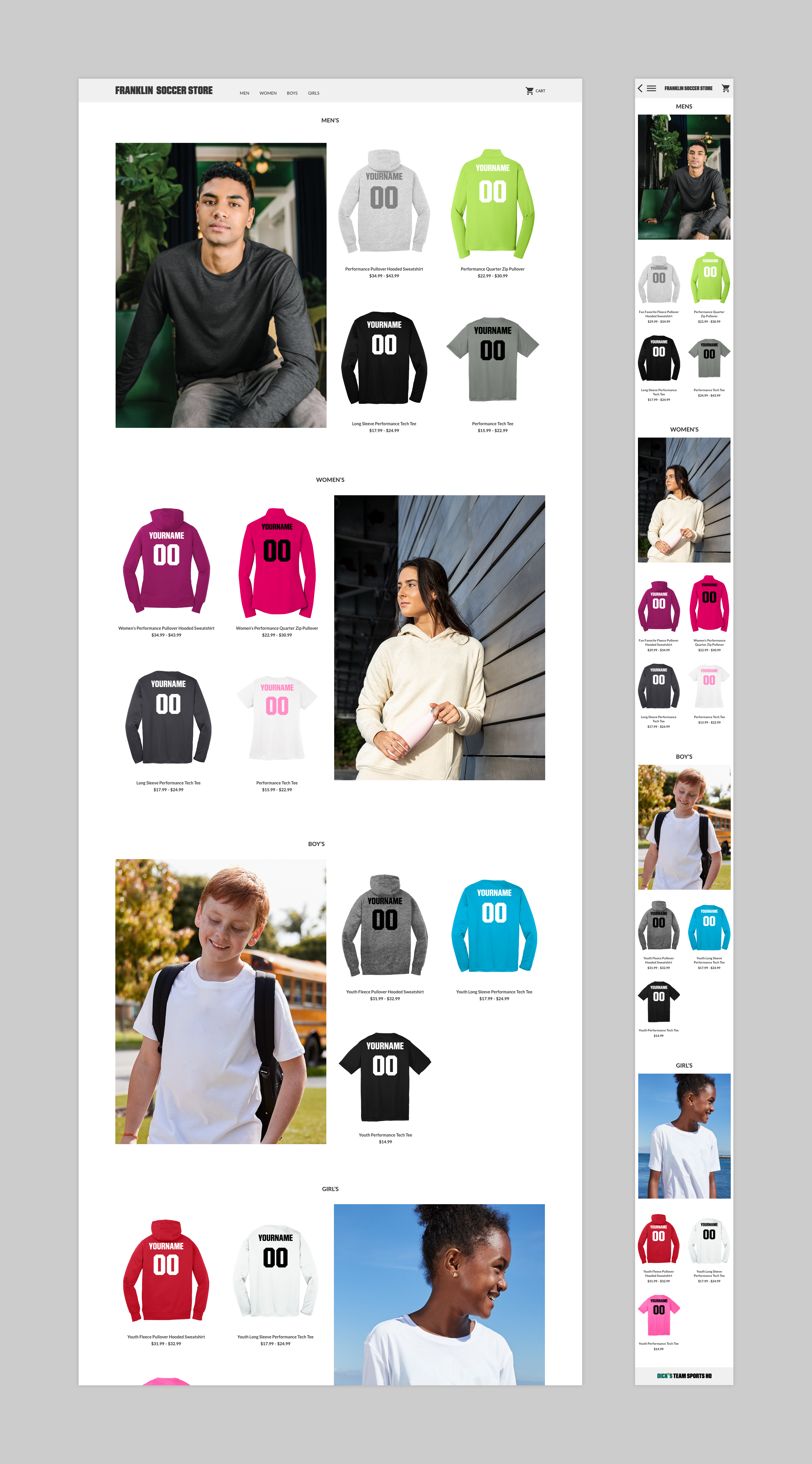 landing page for personalization.