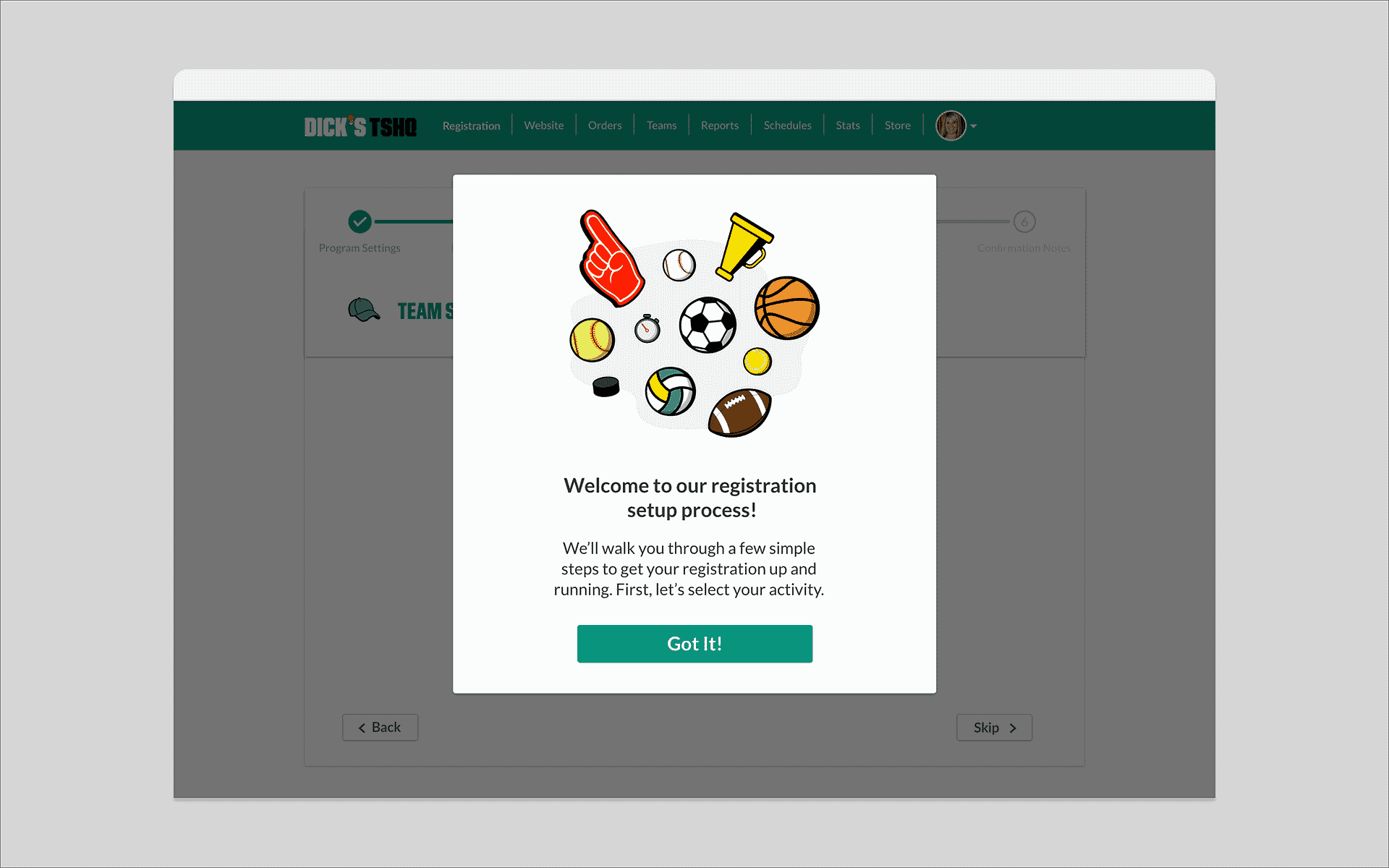 Desktop context screen step 2 explaining the participant information section