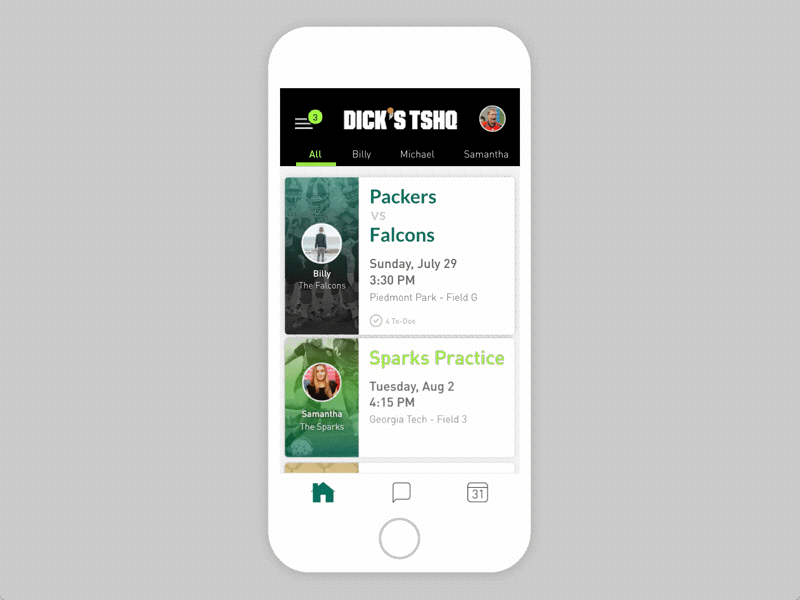 TSHQ mobile app animated walkthrough
